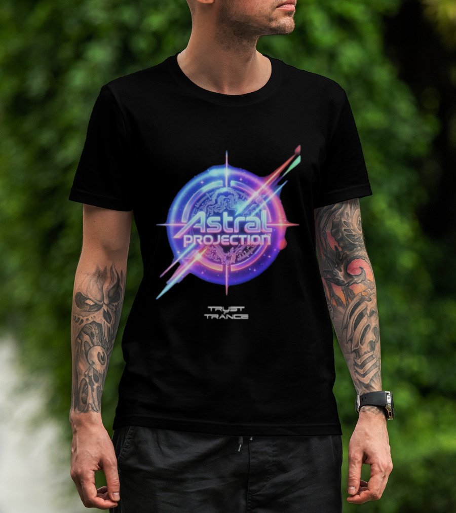 Astral Projection Trust In Trances Psychedelic Journey Circular Emblem T-Shirt