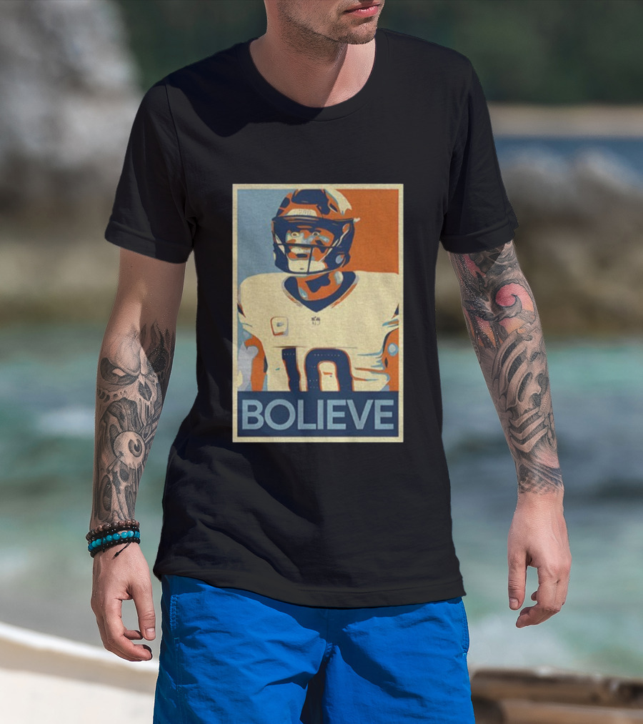 Bo Nix Bolieve Broncos Hope Retro Style T-Shirt
