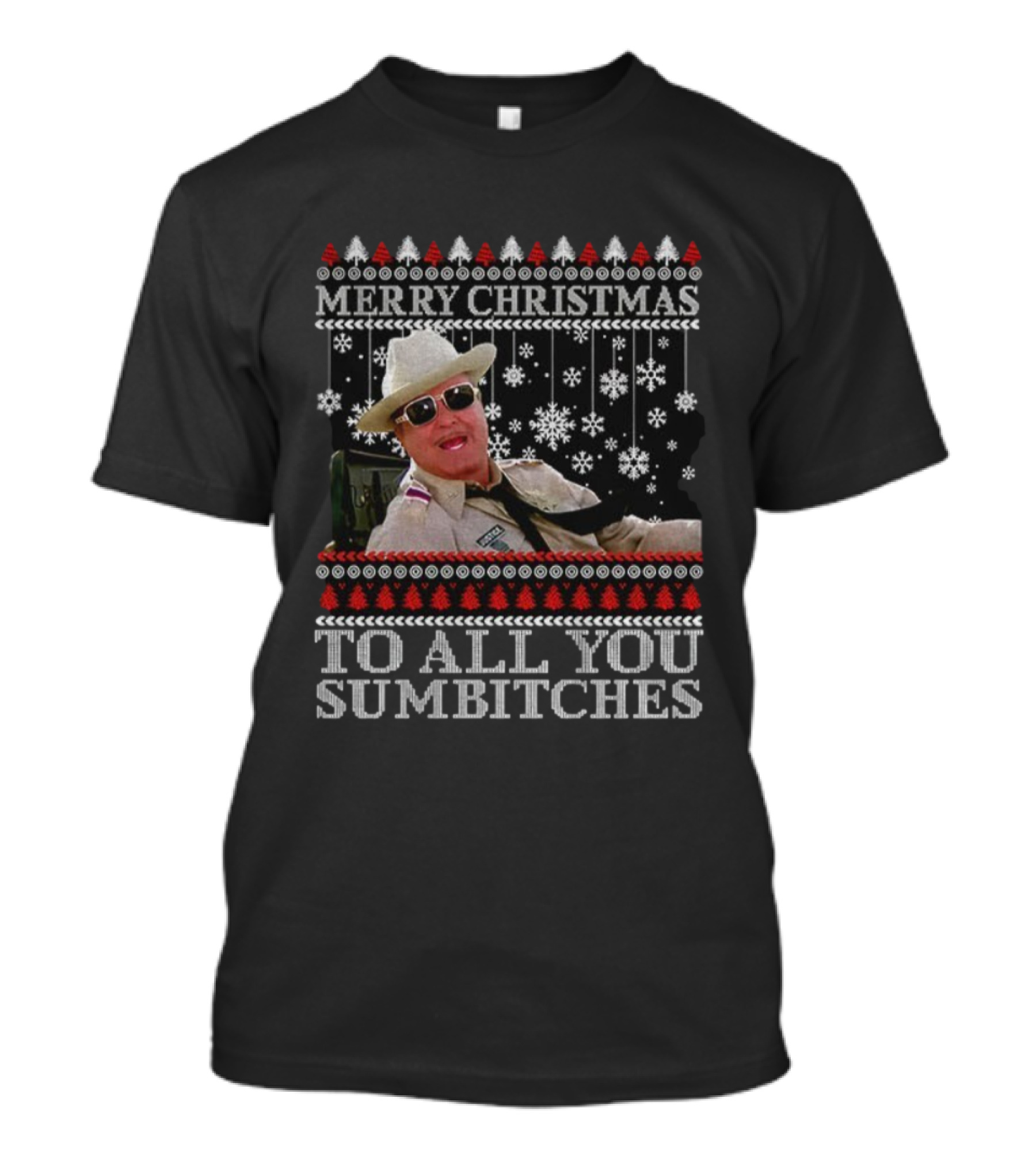 Merry Christmas To All You Sumbitches Smokey And The Bandit Ugly Christmas T-Shirt