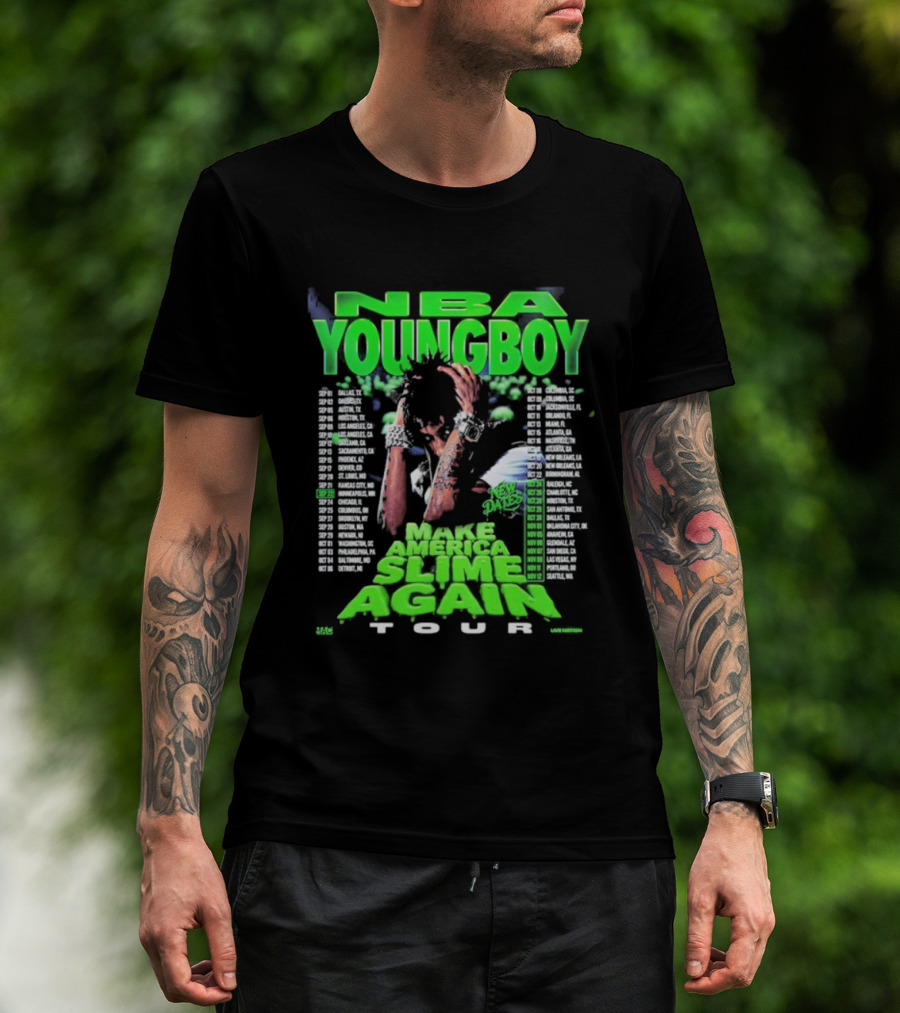 NBA YoungBoy Make America Slime Again Tour 2025 New Dates T-Shirt