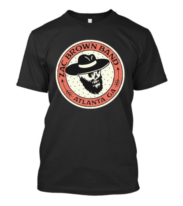 Zac Brown Band Bearded Skull Atlanta GA T-Shirt
