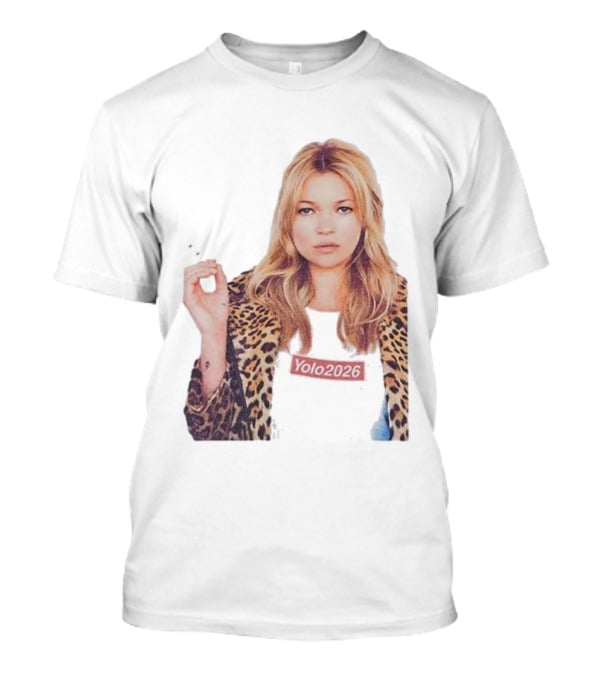 Shimmi Yolo 2026 Kate Moss Leopard Print Style T-Shirt