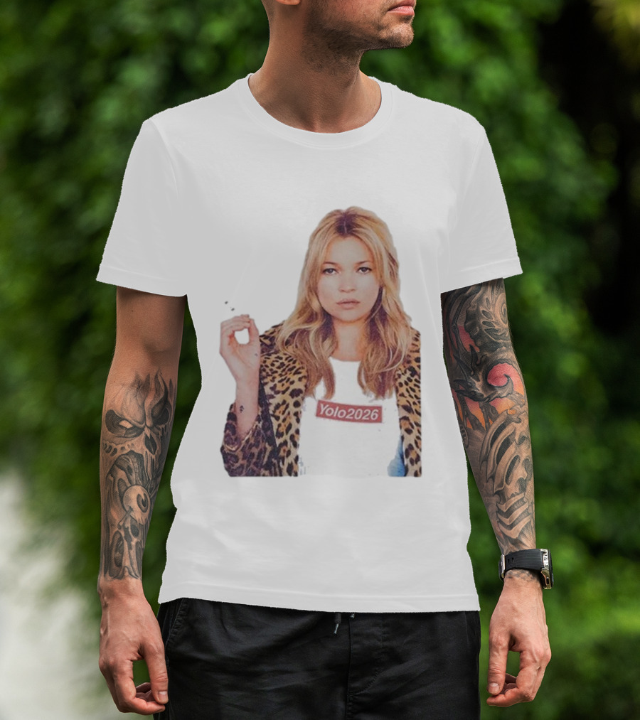 Shimmi Yolo 2026 Kate Moss Leopard Print Style T-Shirt