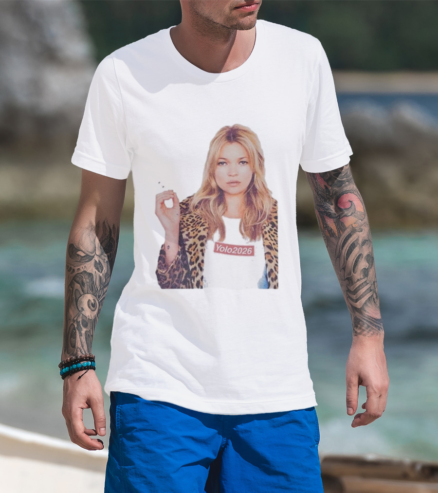 Shimmi Yolo 2026 Kate Moss Leopard Print Style T-Shirt