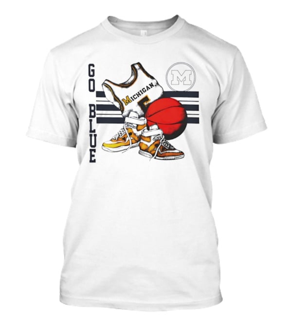 Michigan Wolverines Basketball Go Blue Vintage M T-Shirt