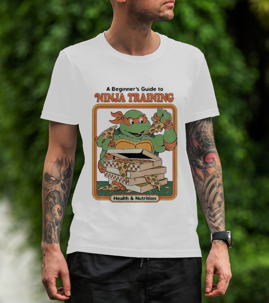 A Beginner’s Guide To Ninja Training Pizza Eating Health And Nutrition T-Shirt