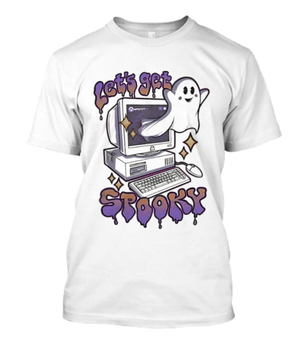 Let's Get Spooky Ghost Computer Halloween T-Shirt