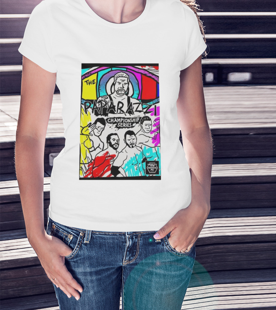 The Paparazzi Championship Series Vibrant Retro Wrestling Art T-Shirt