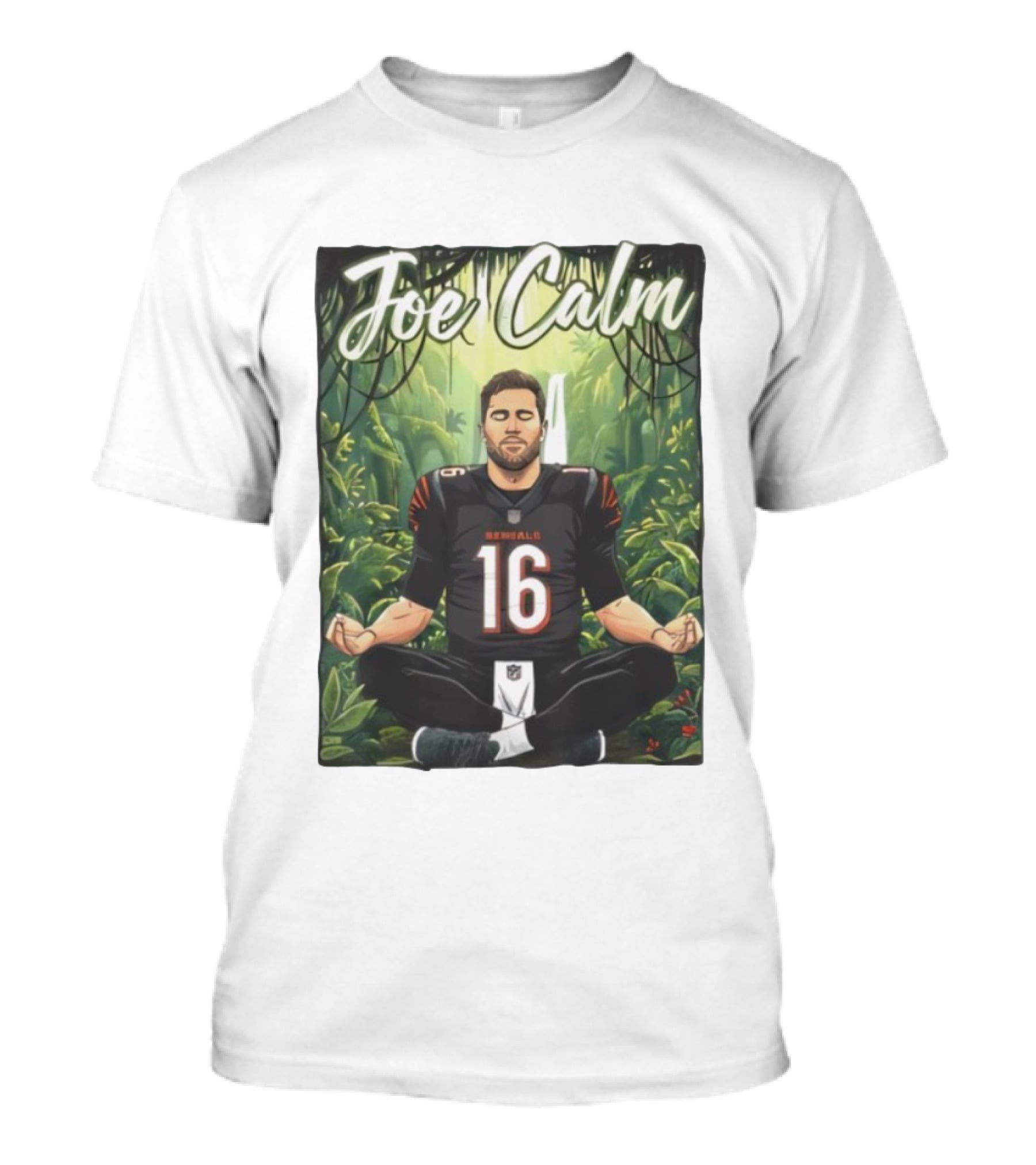 Joe Calm Joe Flacco Cincinnati Bengals Meditation 16 T-Shirt