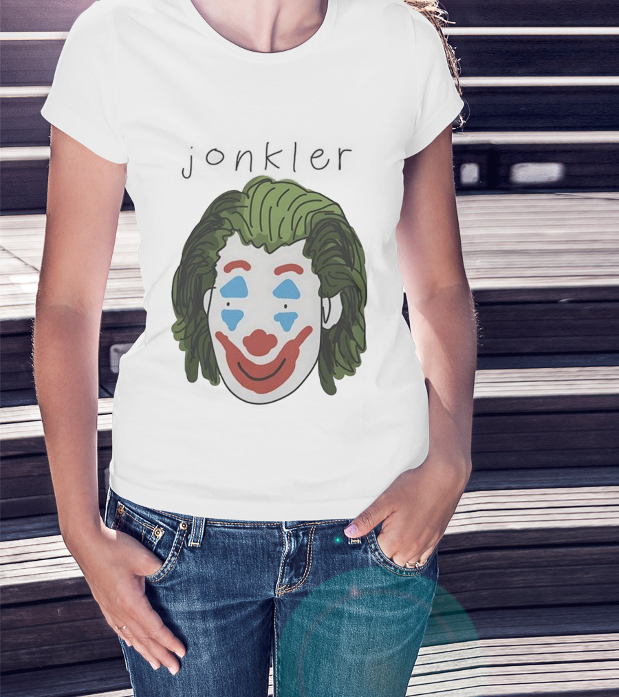 Jonkler Joker Face Green Hair Clown Makeup T-Shirt