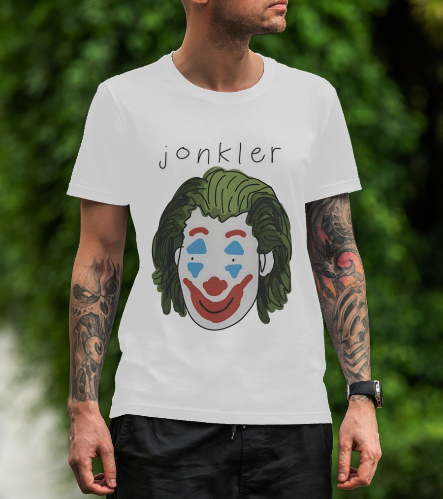 Jonkler Joker Face Green Hair Clown Makeup T-Shirt