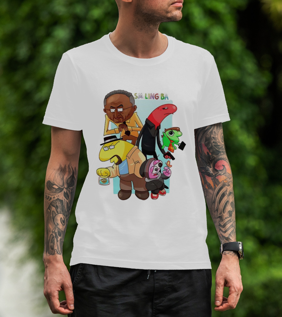 Smiling Bad Characters Friends Cartoon Style T-Shirt