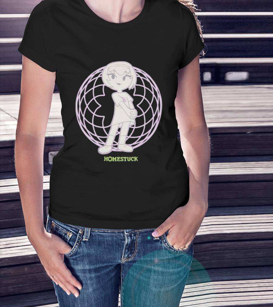 Homestuck Rose Character In Purple Globe Background T-Shirt