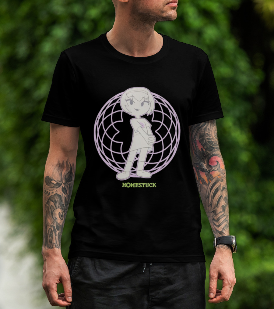 Homestuck Rose Character In Purple Globe Background T-Shirt