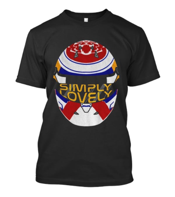 Simply Lovely Max Verstappen Racing Helmet Red White Blue Design T-Shirt