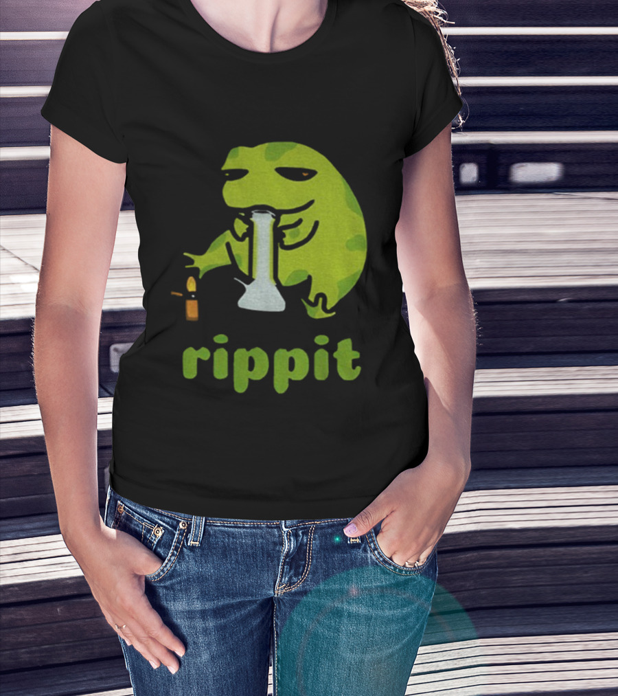 Frog Bong Rippit Stoner Ripping Hits T-Shirt