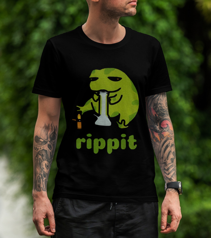 Frog Bong Rippit Stoner Ripping Hits T-Shirt