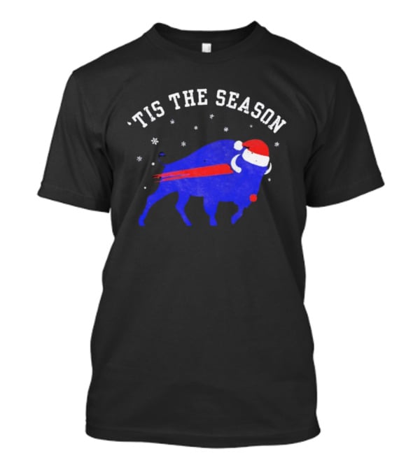 Buffalo Football Holiday 'Tis The Season Santa Theme T-Shirt