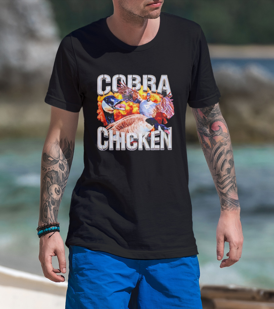Cobra Chicken Goose Fire Explosion Apparel T-Shirt
