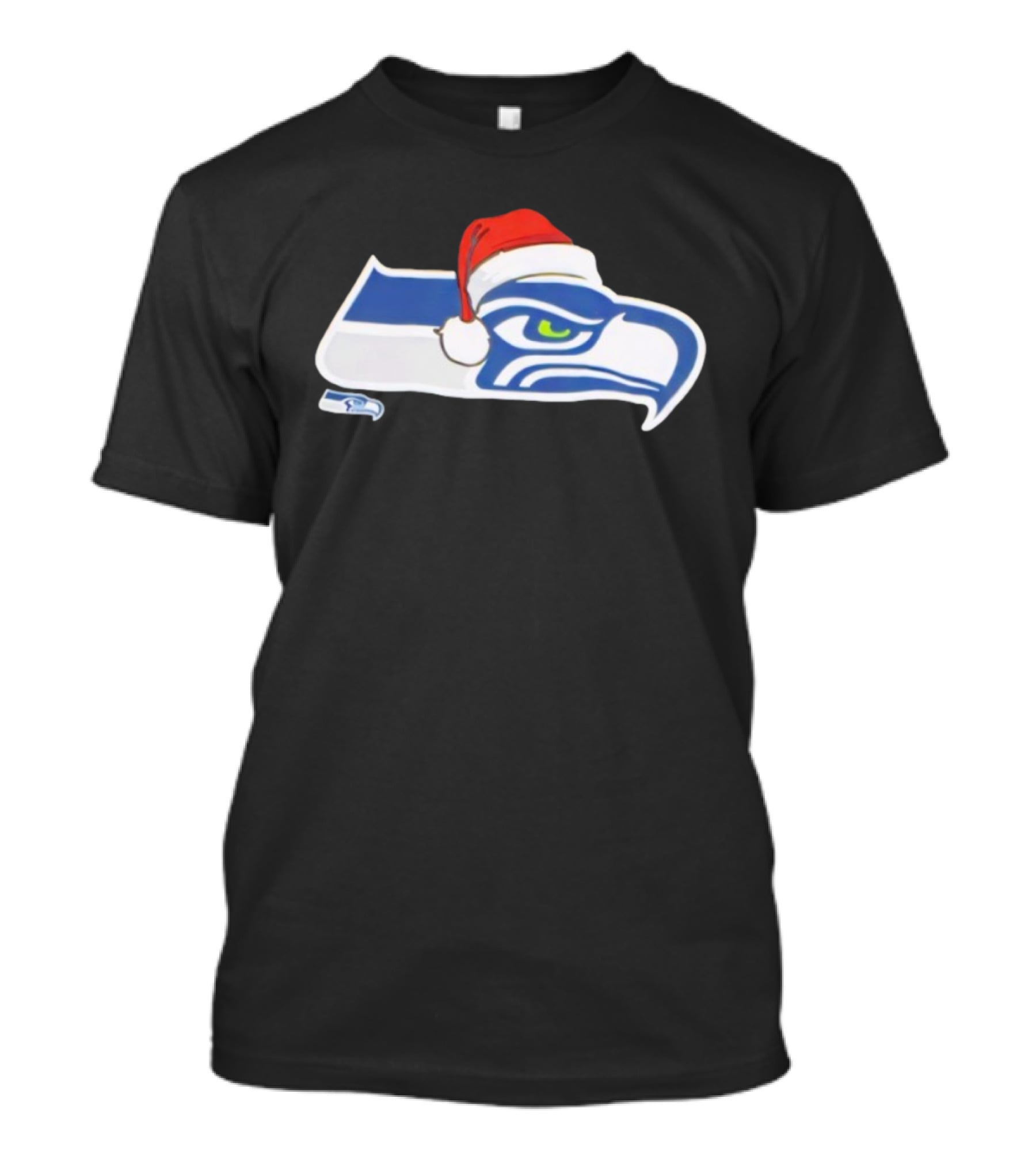 Seattle Seahawks Santa Hat Christmas Team Spirit T-Shirt