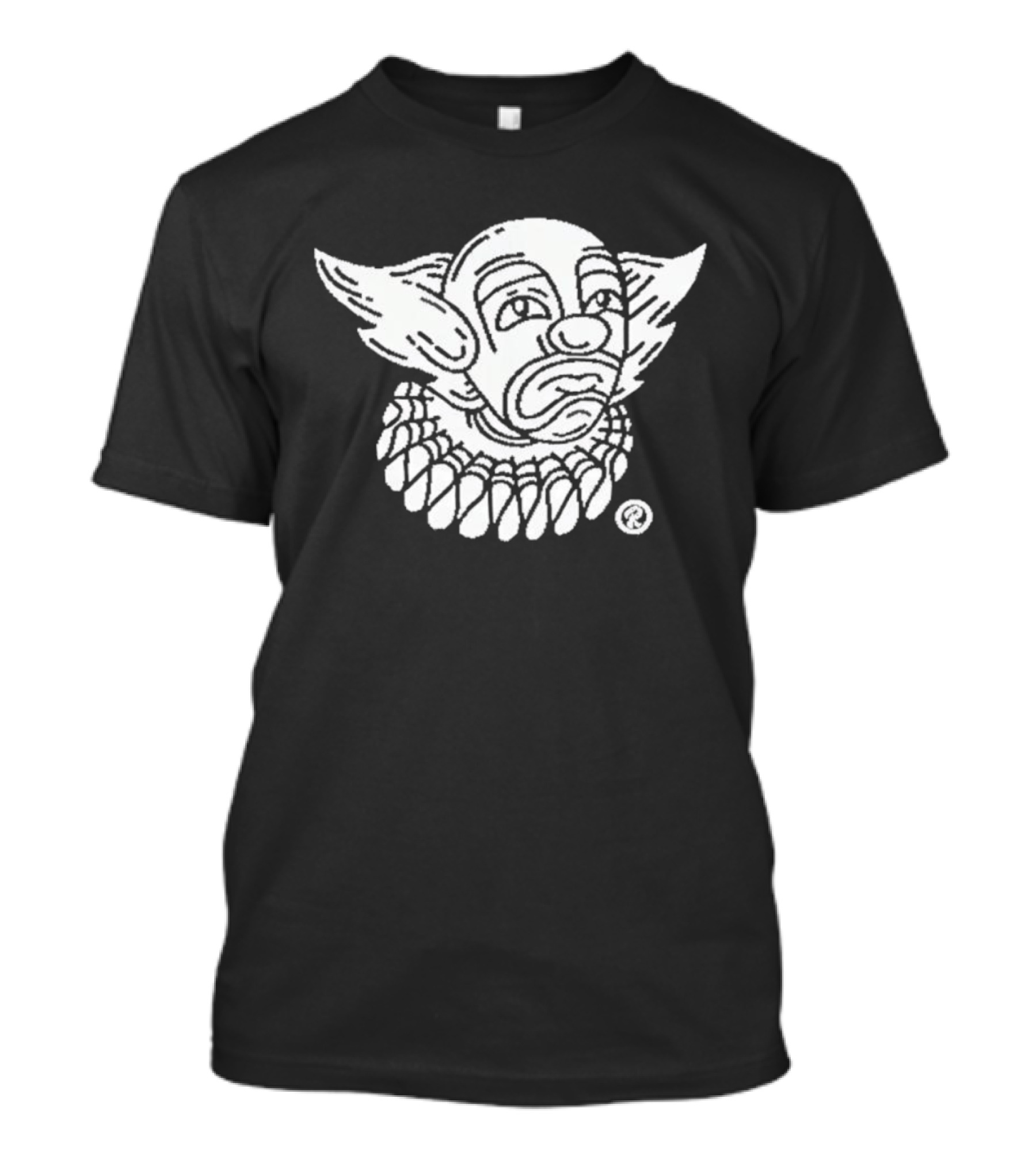 Chicago Style Clown Face Drawing With Ruff Collar T-Shirt