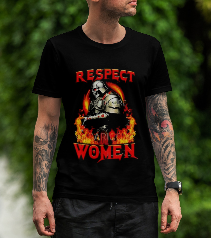 Respect Women Flaming Knight Valor T-Shirt