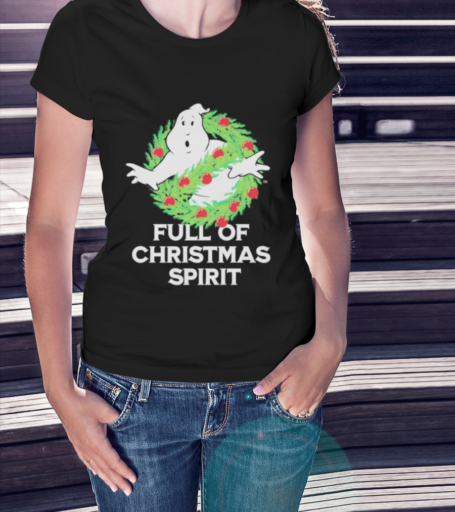 Ghostbusters Full Of Christmas Spirit Wreath T-Shirt