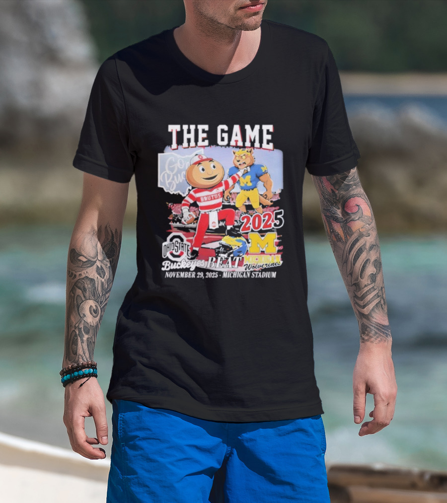 Ohio State Buckeyes The Game Brutus Vs Michigan Wolverines 2025 November 29 Ohio Stadium T-Shirt