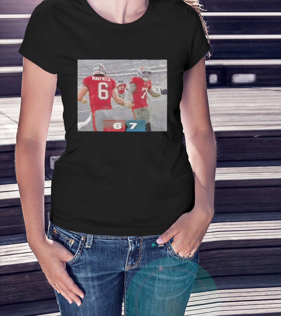 Tampa Bay Mayfield 6 And 7 Football Celebration T-Shirt