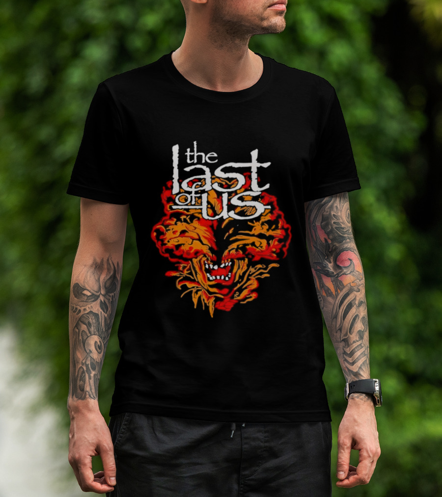 The Last Of Us Lamb Of God Fusion Fire Face Art T-Shirt