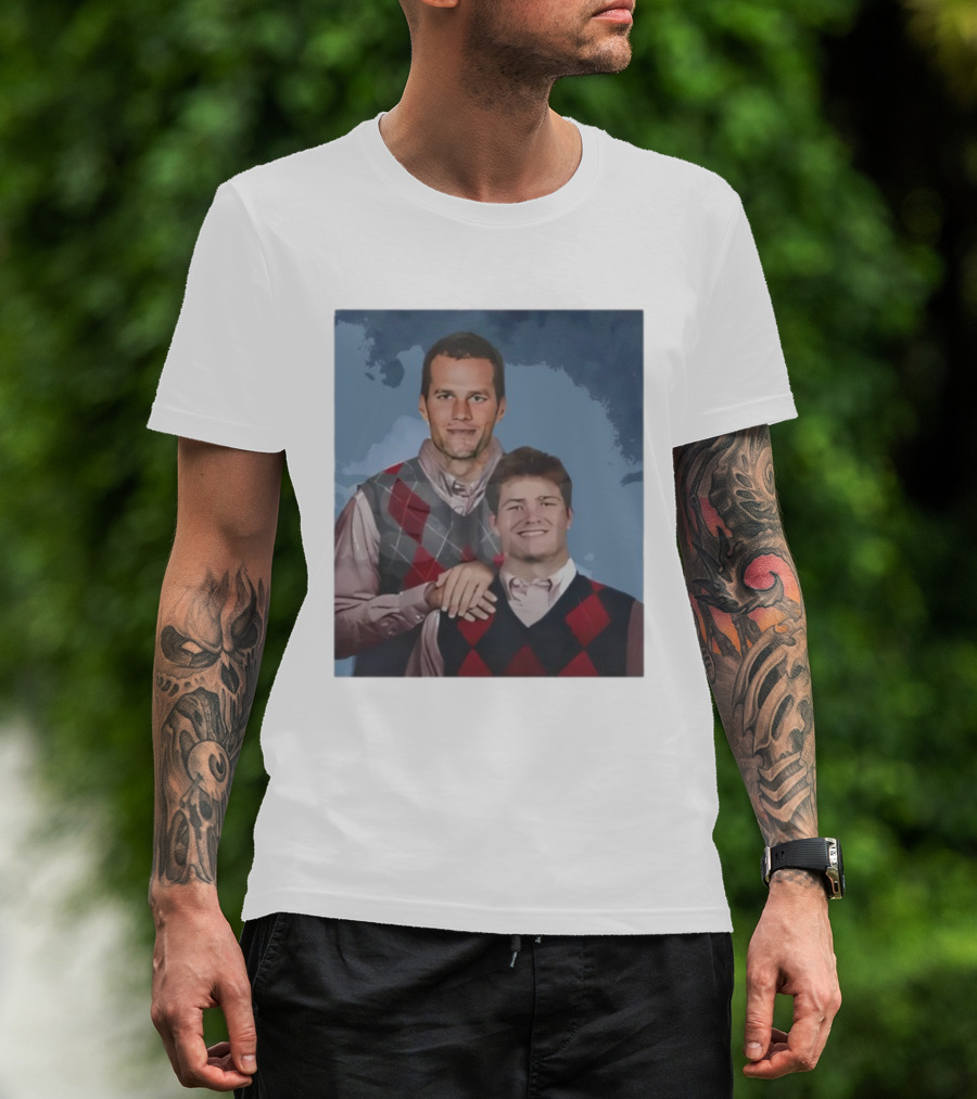 Brady And Maye Step Brothers Comedy Patriots Football Fan Collab T-Shirt