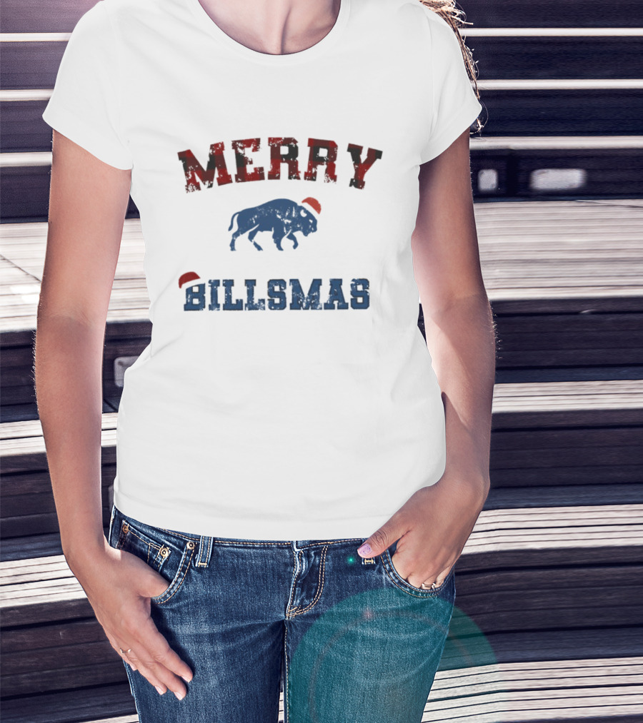 Buffalo Bills Merry Billsmas Holiday Celebration NFL Team Spirit T-Shirt