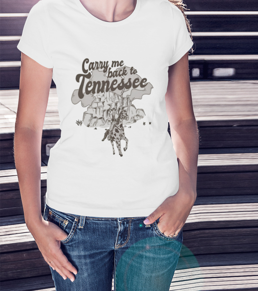 Carry Me Back To Tennessee Horse And Rider Retro Style T-Shirt