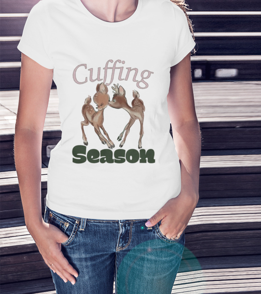 Cuffing Season Deers Kiss T-Shirt