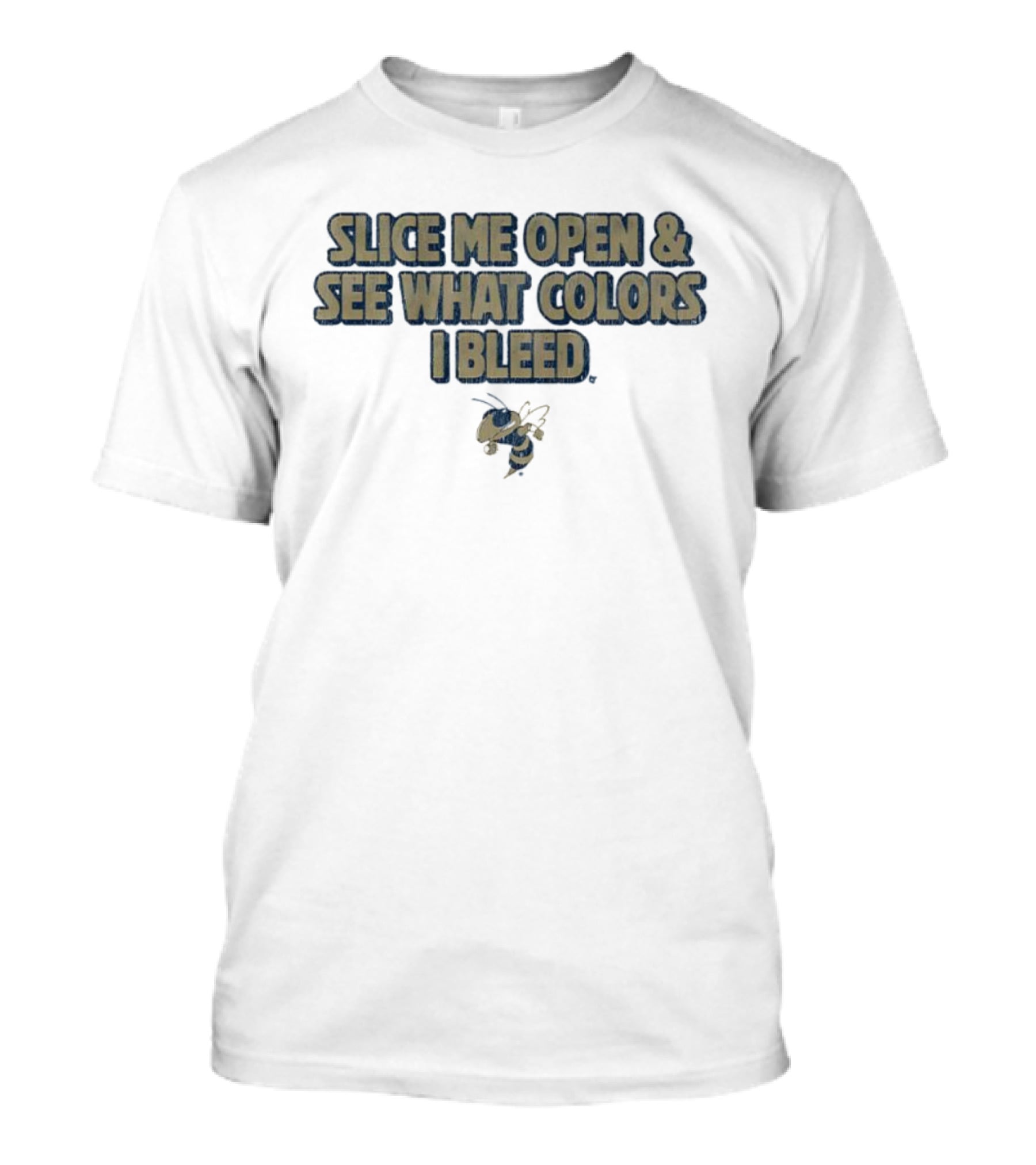 Georgia Tech Yellow Jackets Slice Me Open & See What Colors I Bleed T-Shirt
