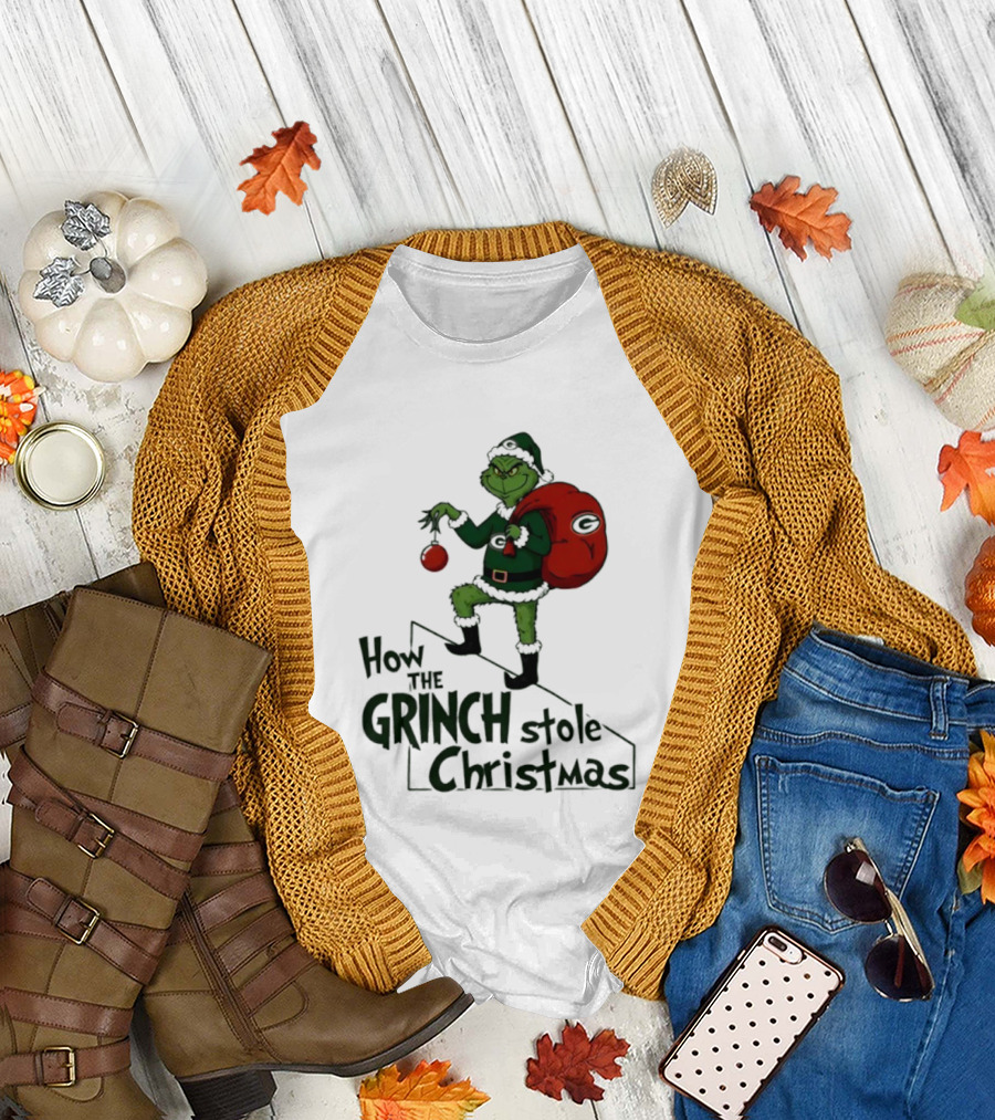 Green Bay Packers How the Grinch Stole Christmas Holiday Sweater T-Shirt