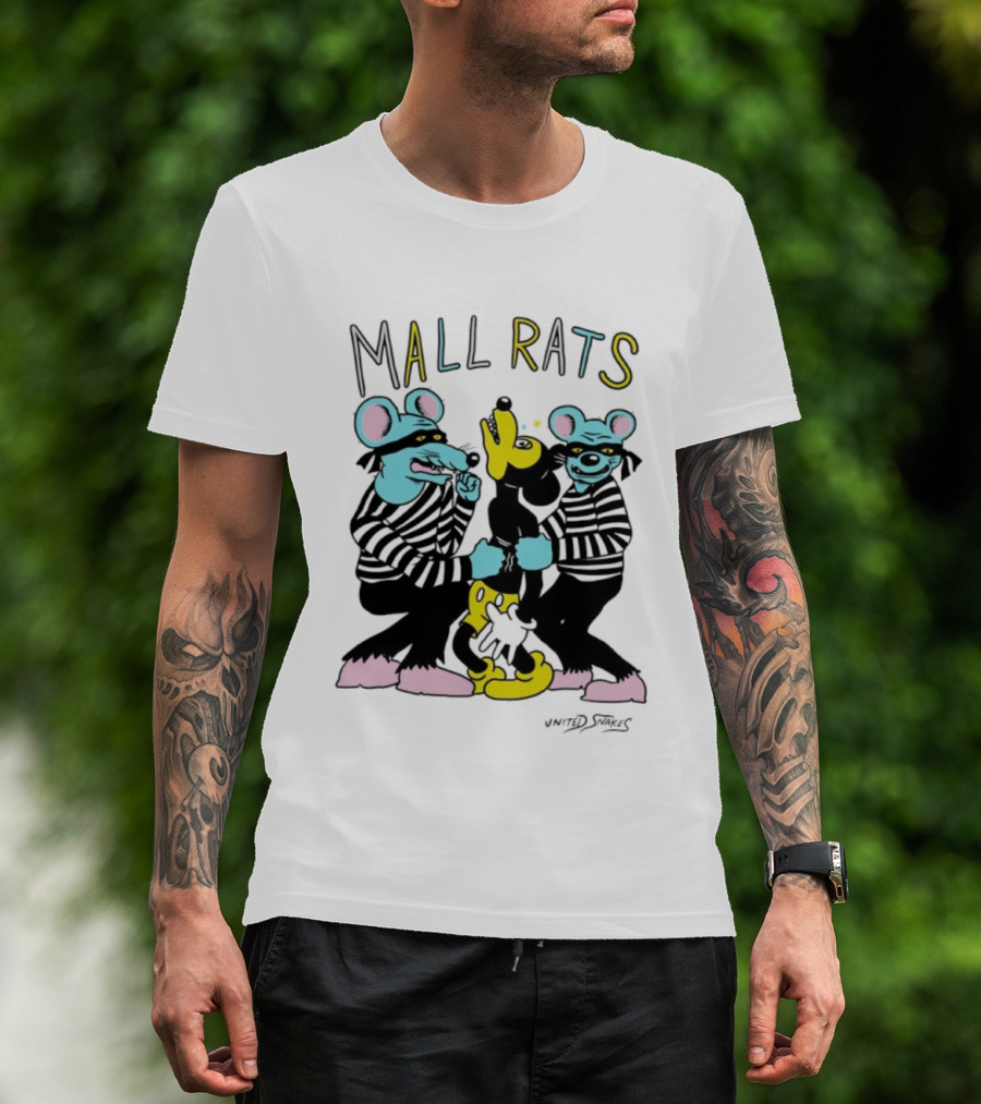 Mickey Mouse Mall Rats United Snakes Parody T-Shirt
