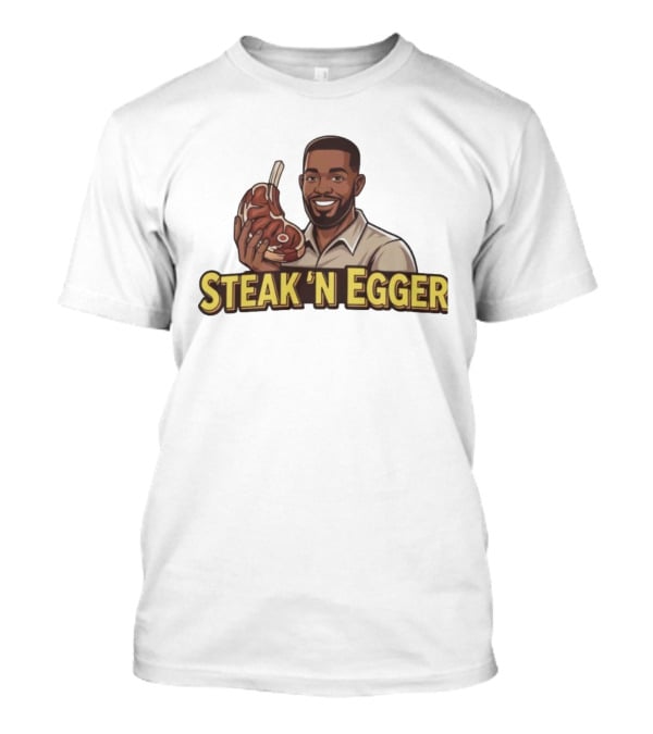 Steak 'N Egger Man Holding Steak T-Shirt