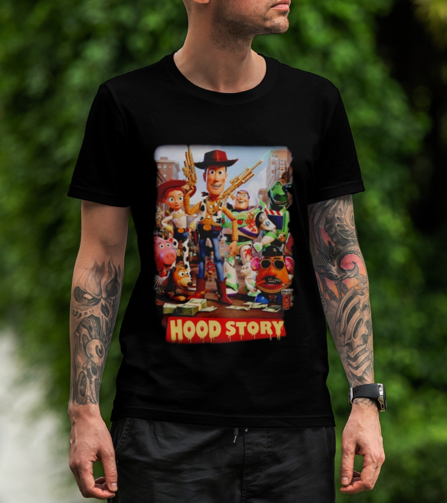 Hood Story Toy Story Parody Woody Buzz Gangsta Style T-Shirt