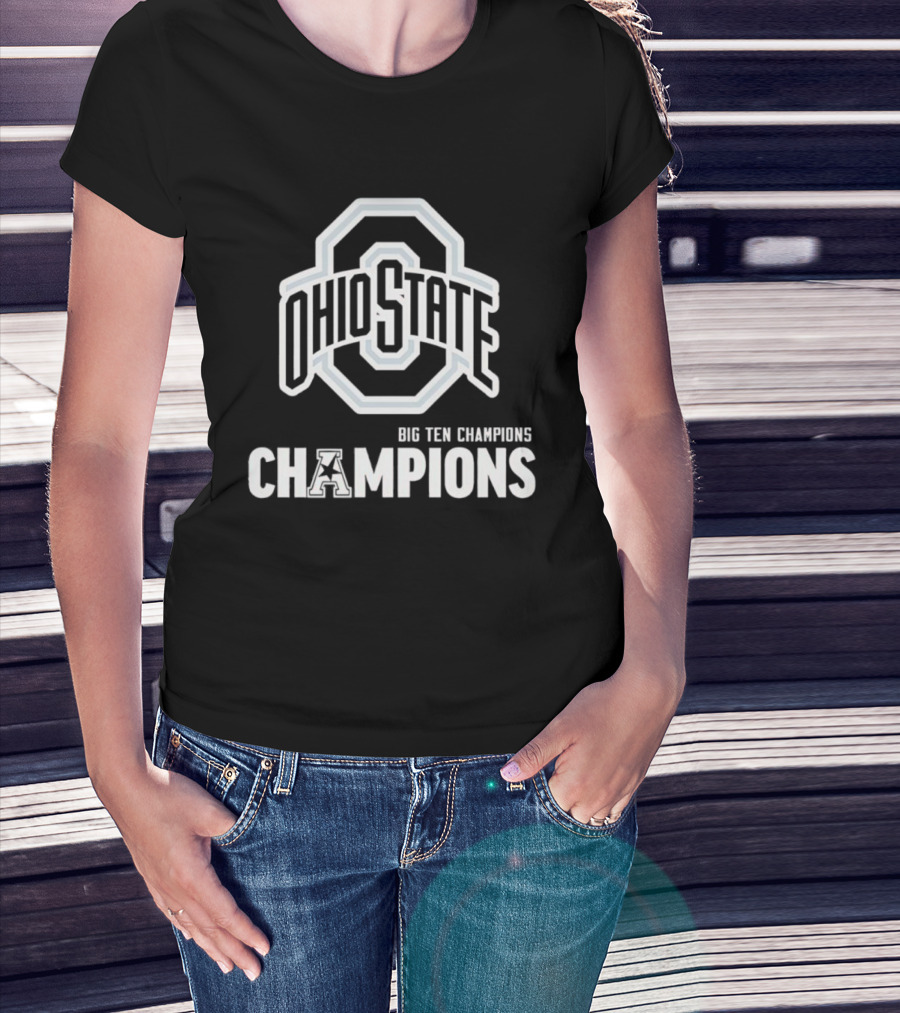 Big Ten Champions Ohio State Buckeyes Winners Logo T-Shirt