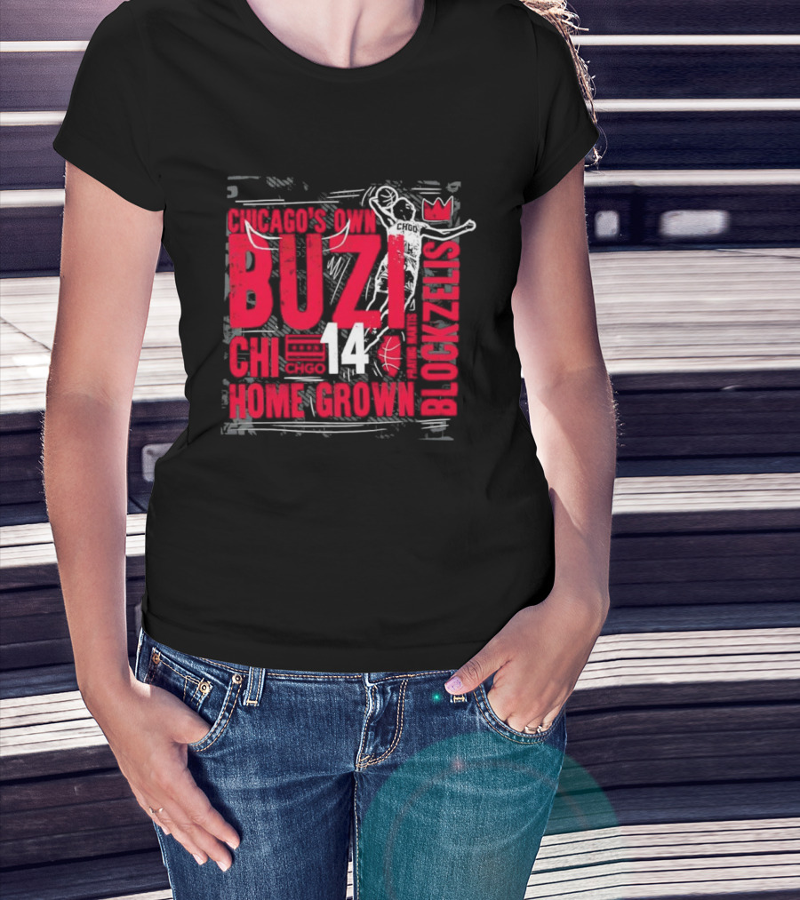 BUZL CHI 14 Blockzilla Homegrown Basketball T-Shirt