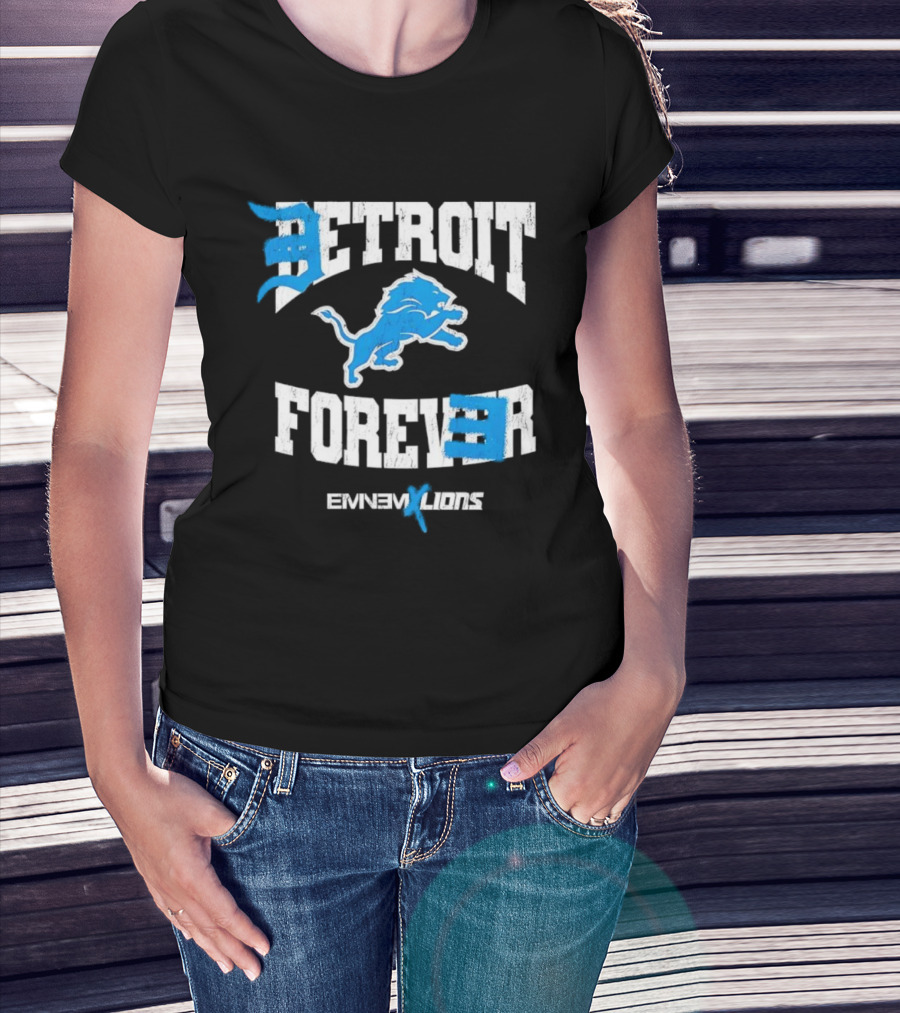 Detroit Forever Detroit Lions Eminem Collaboration T-Shirt