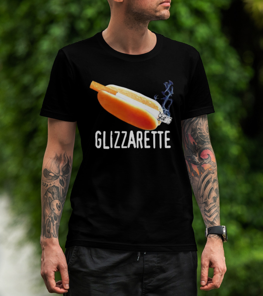 Glizzarette Hot Dog Cigarette Fusion Humor Novelty T-Shirt