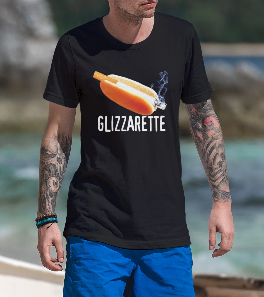 Glizzarette Hot Dog Cigarette Fusion Humor Novelty T-Shirt
