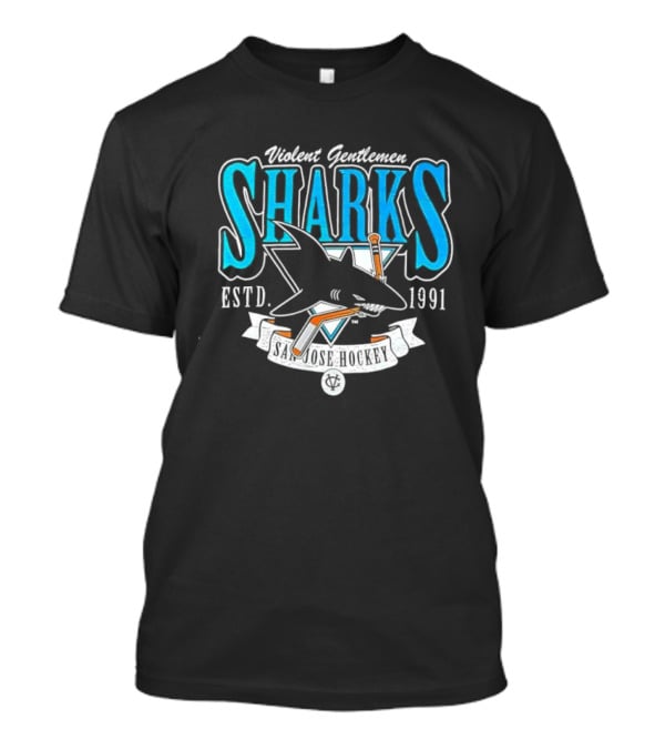 San Jose Sharks Violent Gentlemen ESTD 1991 Distressed T-Shirt