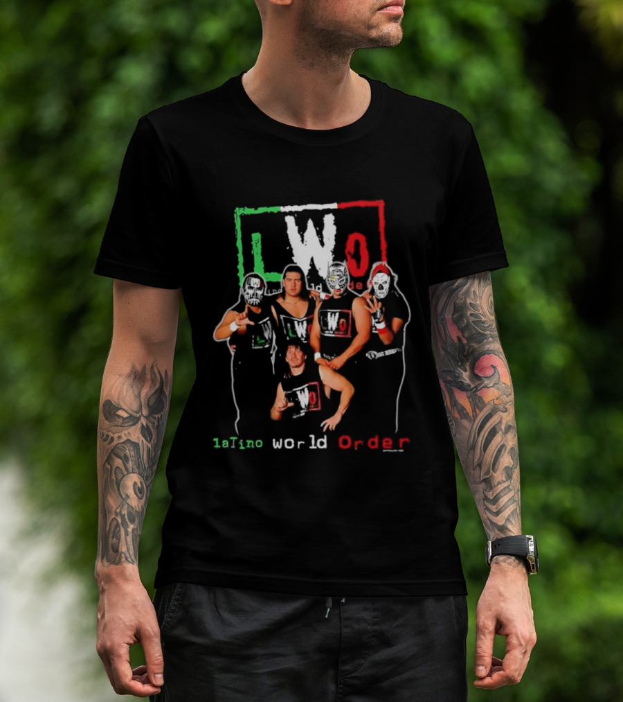 LWO Latino World Order Pro Wrestling Group Iconic 90s Wrestling Style T-Shirt