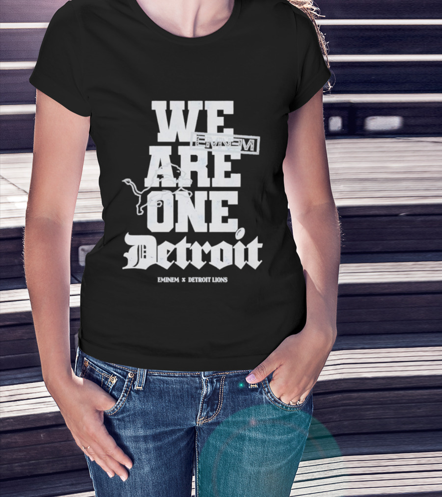 We Are One Detroit Eminem Lions Collaboration T-Shirt