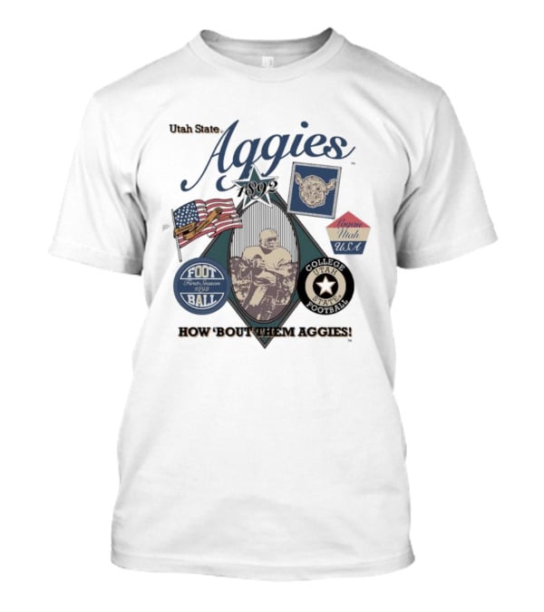 Utah State Aggies 1892 How ’bout Them Aggies Logan Utah USA Football Icons T-Shirt