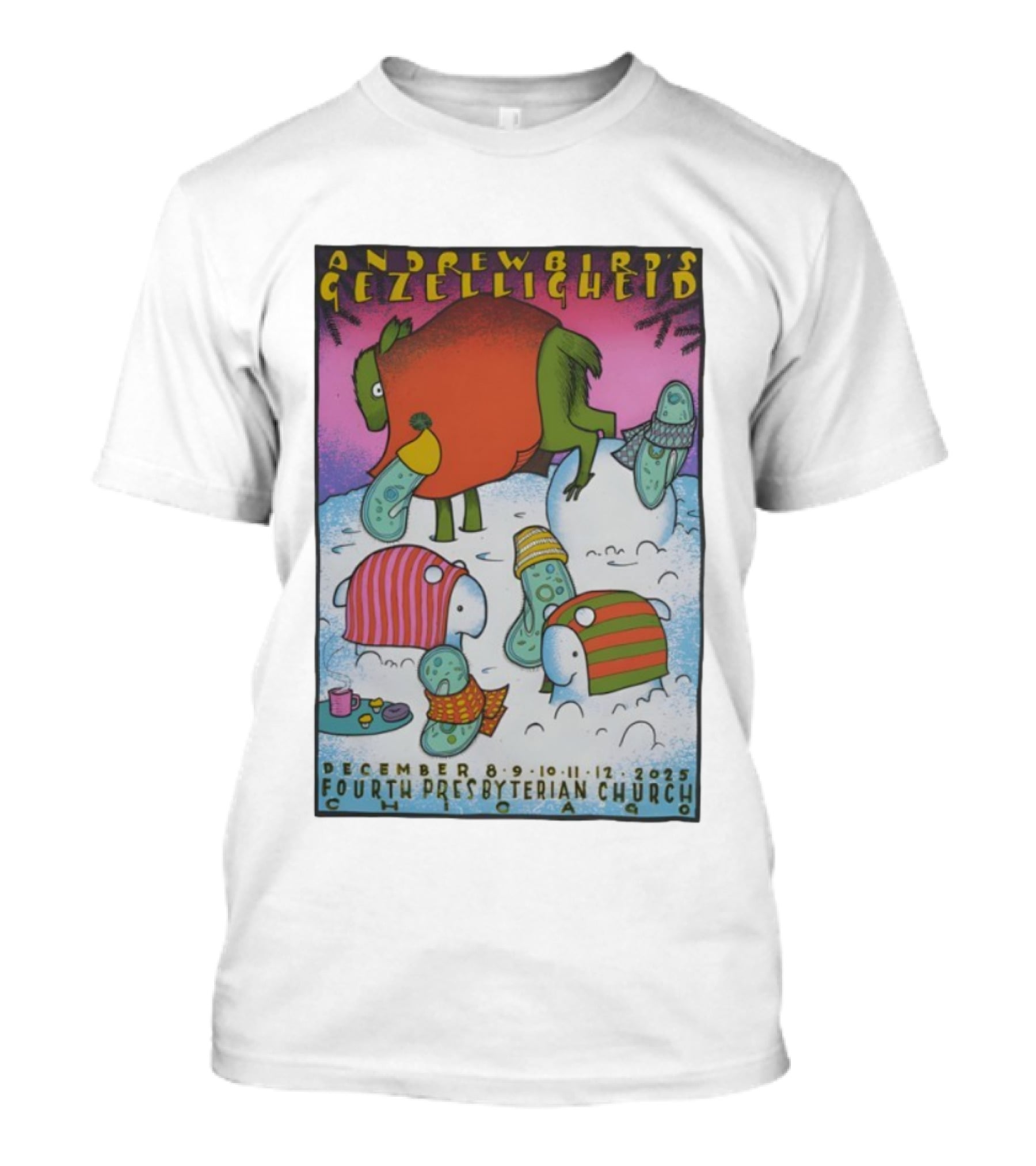 Andrew Bird's Gezelligheid December 8-12 2025 Fourth Presbyterian Church Chicago T-Shirt