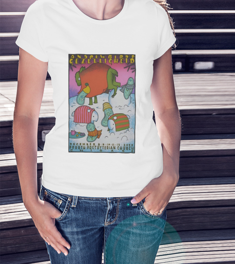 Andrew Bird's Gezelligheid December 8-12 2025 Fourth Presbyterian Church Chicago T-Shirt